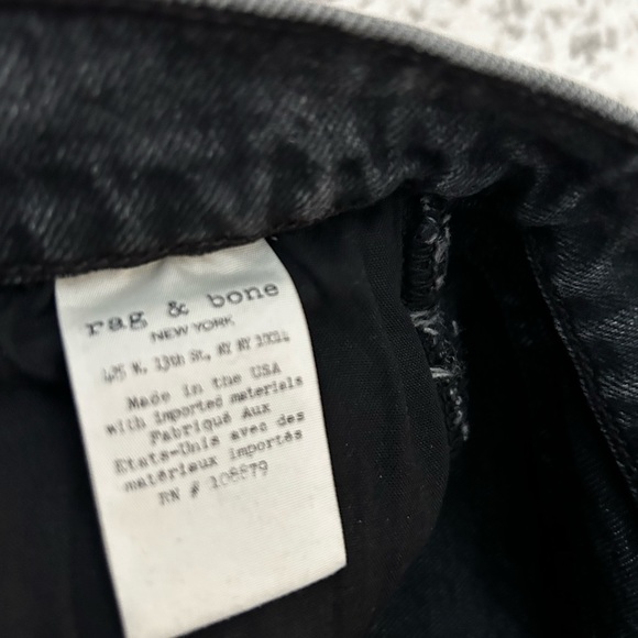 Rag & Bone NWT black / grey straight leg jeans - Picture 7 of 14